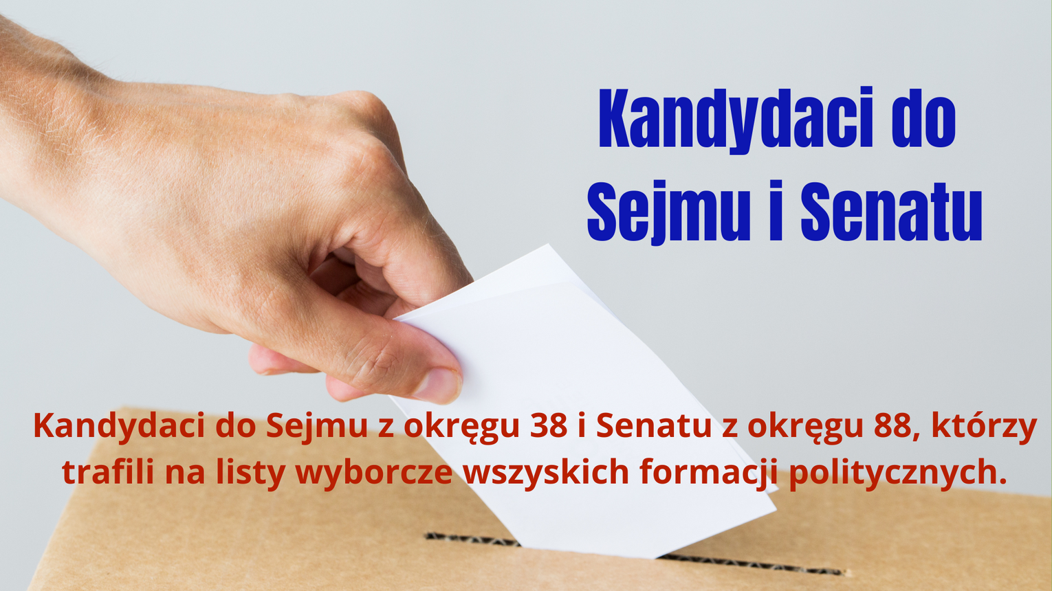 Kandydaci Do Sejmu I Senatu