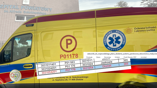 Karetka w niejasnych okolicznościach trafia do Okonka zamiast Złotowa?