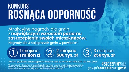 Milion dla Tarnówki za wzrost liczby zaszczepionych