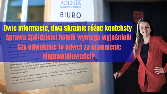 Sprawa Spółdzielni Rolnik wymaga wyjaśnień – czy odwołanie to odwet za ujawnienie nieprawidłowości?