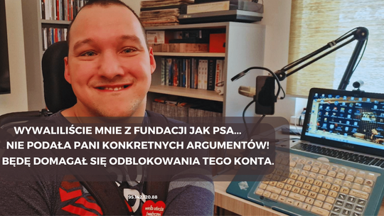 Tobiasz Carewicz odpowiada na słowa prezes fundacji Słoneczko