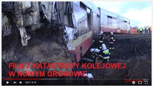 [VIDEO] Katastrofa kolejowa w Nowym Gronowie 