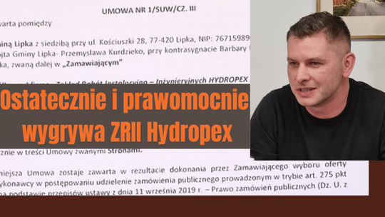 ZRII Hydropex ostatecznie wygrywa przetarg na budowę sieci wodociągowej w Gminie Lipka