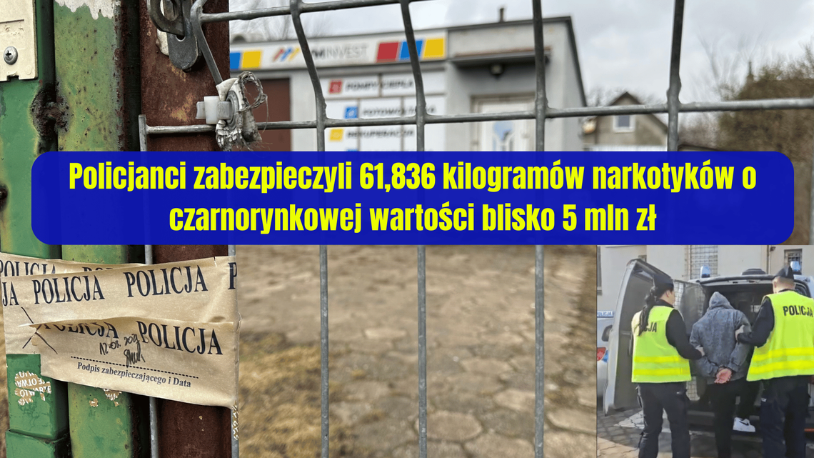 23-latek z 61,8 kg narkotyków w Złotowie