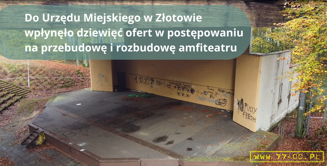 9 ofert na budowę amfiteatru w Złotowie. Najtaniej: 19,86 mln zł