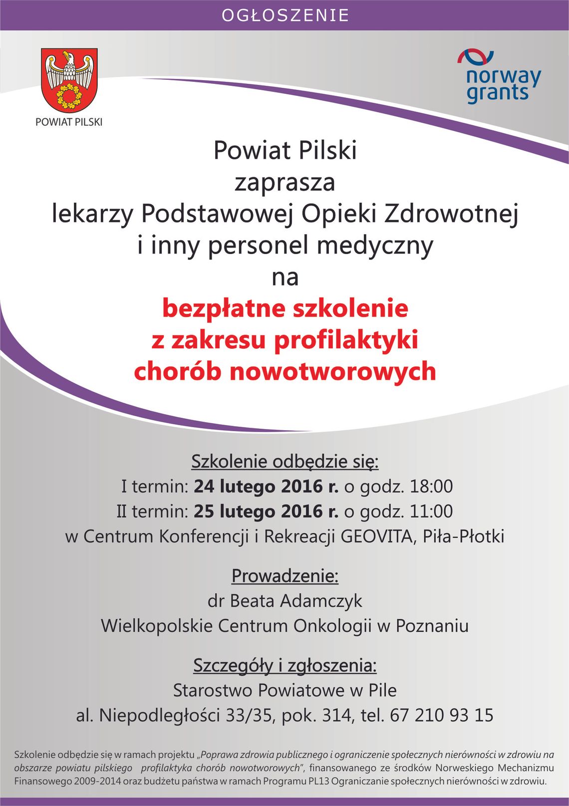 Bezpłatne szkolenie dla lekarzy i pielęgniarek