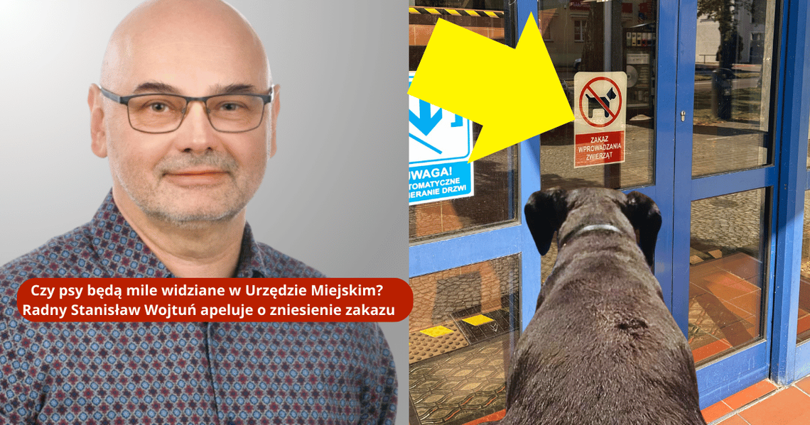 Czy psy będą mile widziane w Urzędzie Miejskim? Radny Stanisław Wojtuń apeluje o zniesienie zakazu