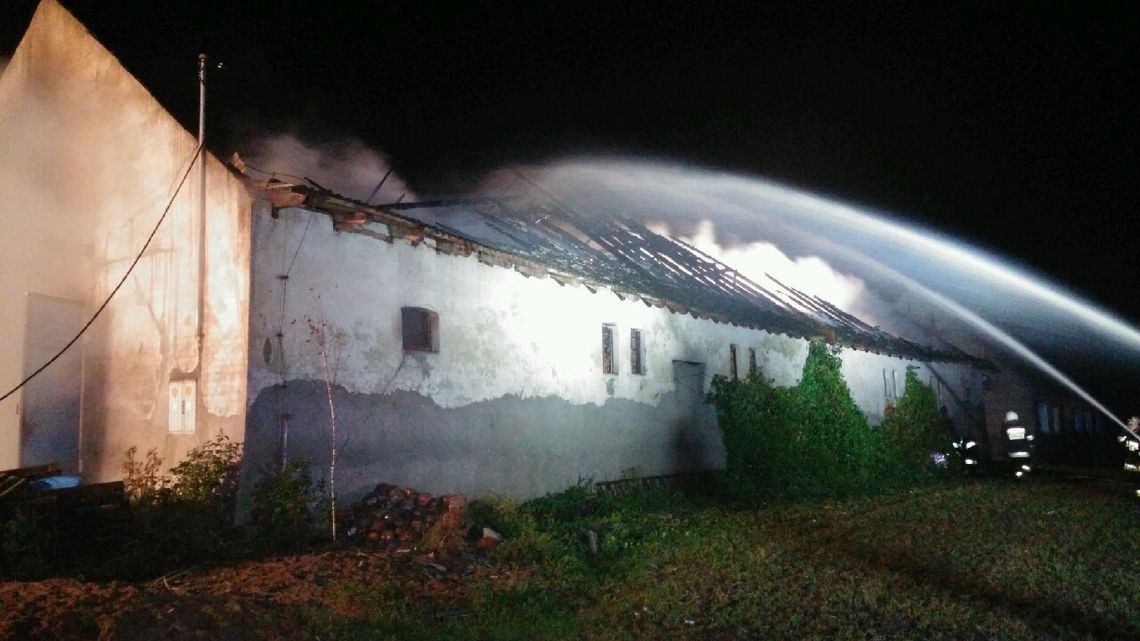 Duży pożar gospodarstwa w Żelaźnie. 