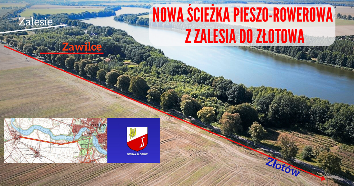 Nowa Ścieżka Pieszo-Rowerowa Zalesie-Zawilce-Złotów z dofinansowaniem!