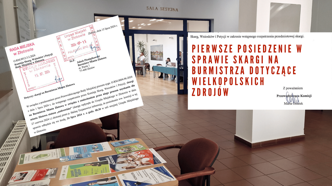 Pierwsze posiedzenie w sprawie skargi na burmistrza dotyczące Wielkopolskich Zdrojów