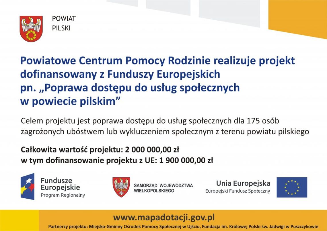 POWIATOWE CENTRUM POMOCY RODZINIE W PILE OTRZYMAŁO PRAWIE DWA MILIONY ZŁOTYCH!