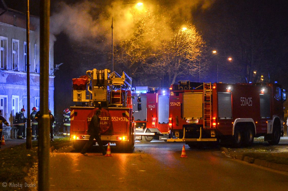 Pożar w budynku wielorodzinnym