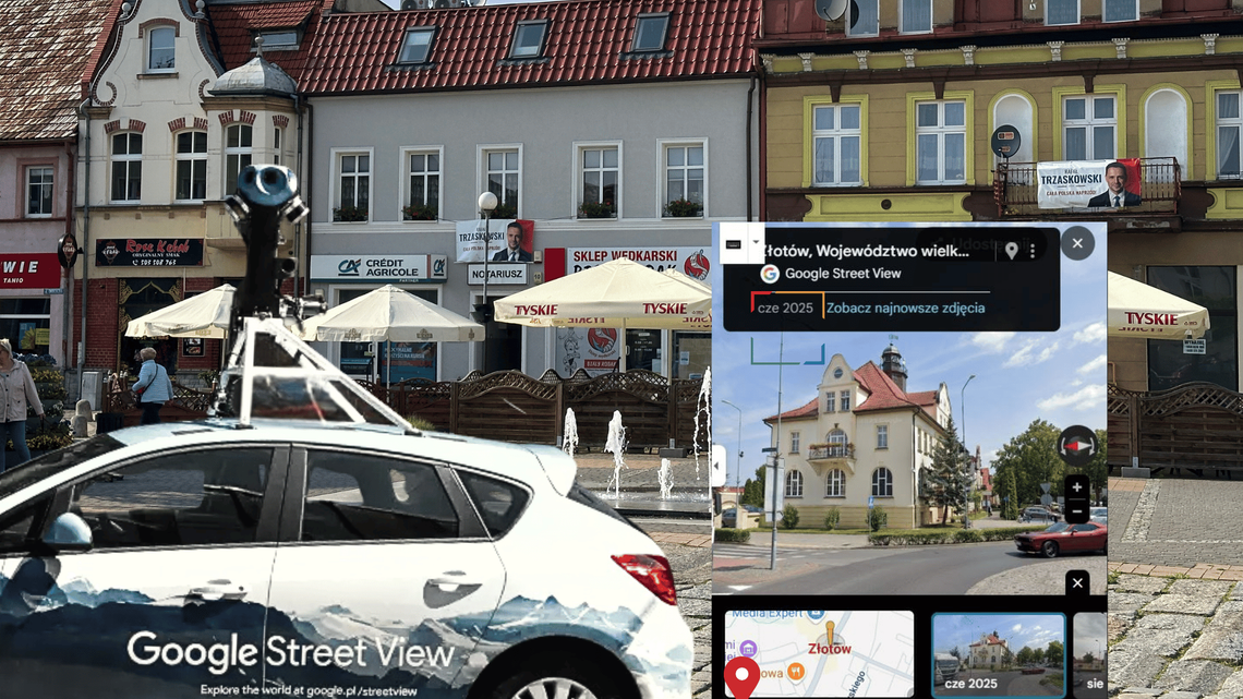 Samochód Google na ulicach Złotowa. Gigant map uaktualnia mapy Złotowa i gminy