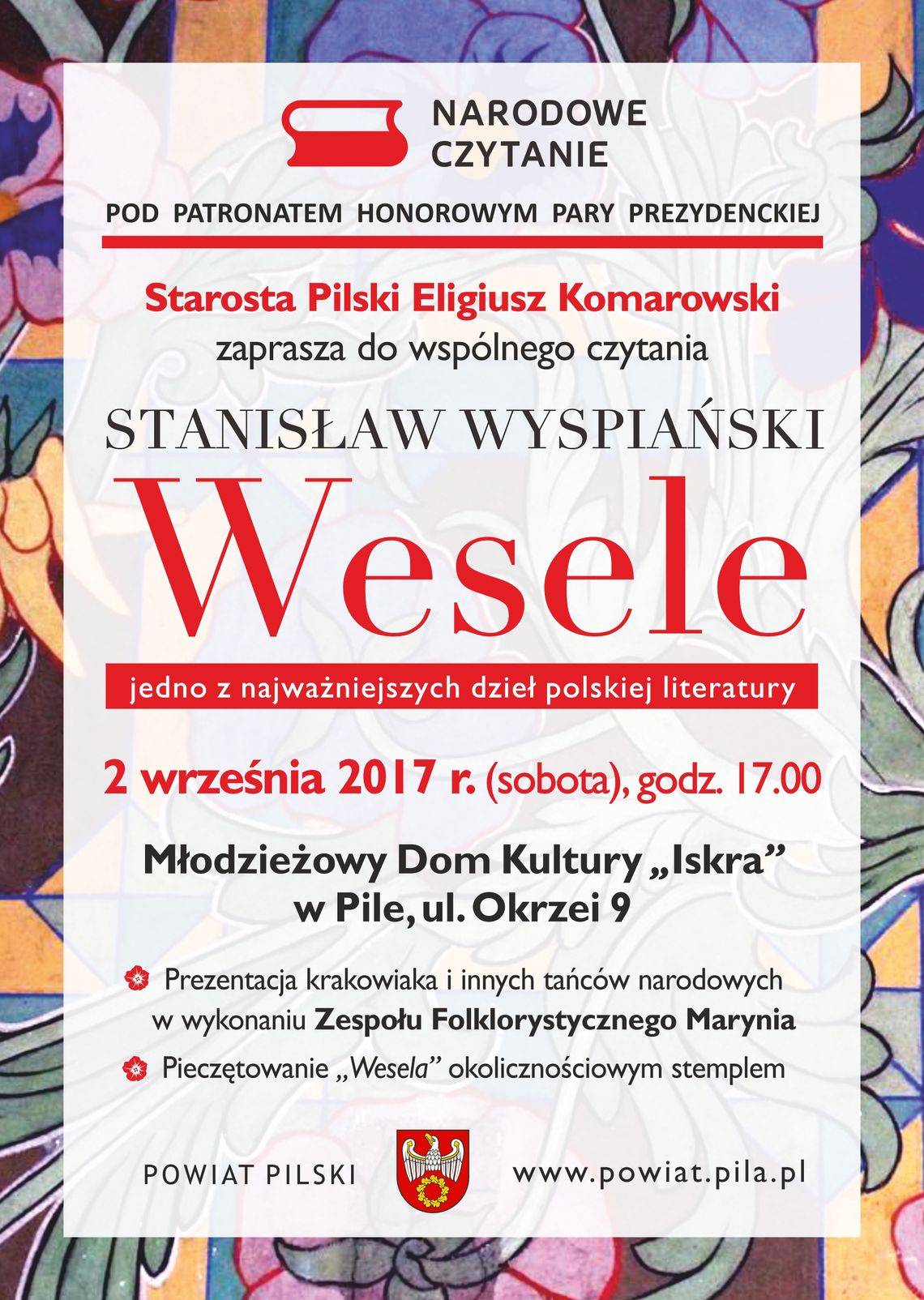 Starosta Pilski zaprasza na Narodowe Czytanie „Wesela”