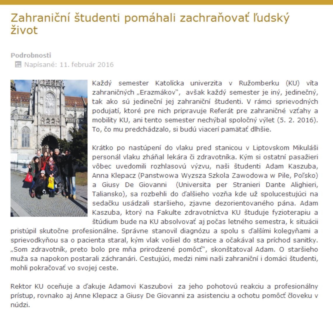 Studenci PWSZ w Pile w akcji ratunkowej na Słowacji