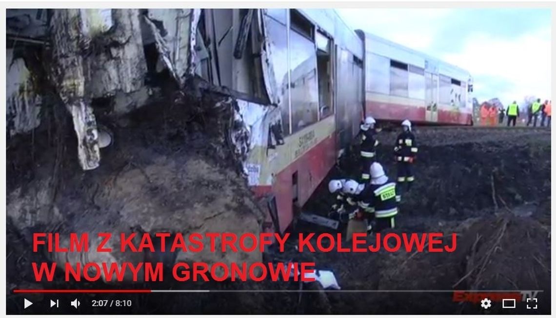 [VIDEO] Katastrofa kolejowa w Nowym Gronowie