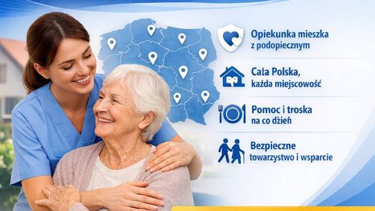 Opiekunka dla seniora z zamieszkaniem – 24h opieki