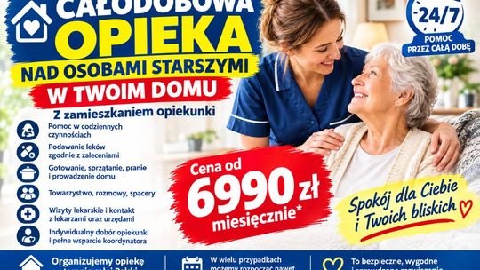 Rodzic potrzebuje stałej opieki? Zamieszkanie opiekuna - od 6990 zł miesięcznie