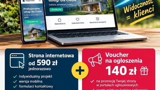 Strona www z dołączonym budżetem na reklamę