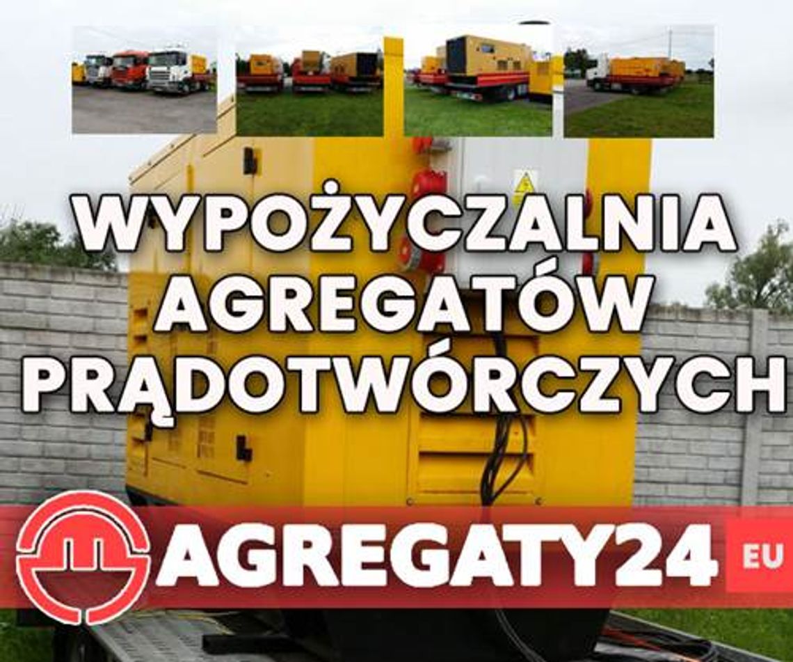 Wypożyczalnia, wynajem agregatów prądotwórczych Wielkopolska Piła