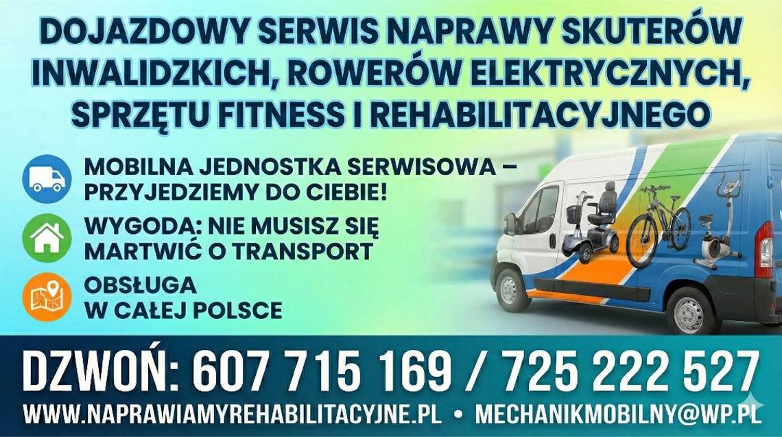 Dojazdowy serwis Shoprider, rowerów trójkołowych i elektrycznych