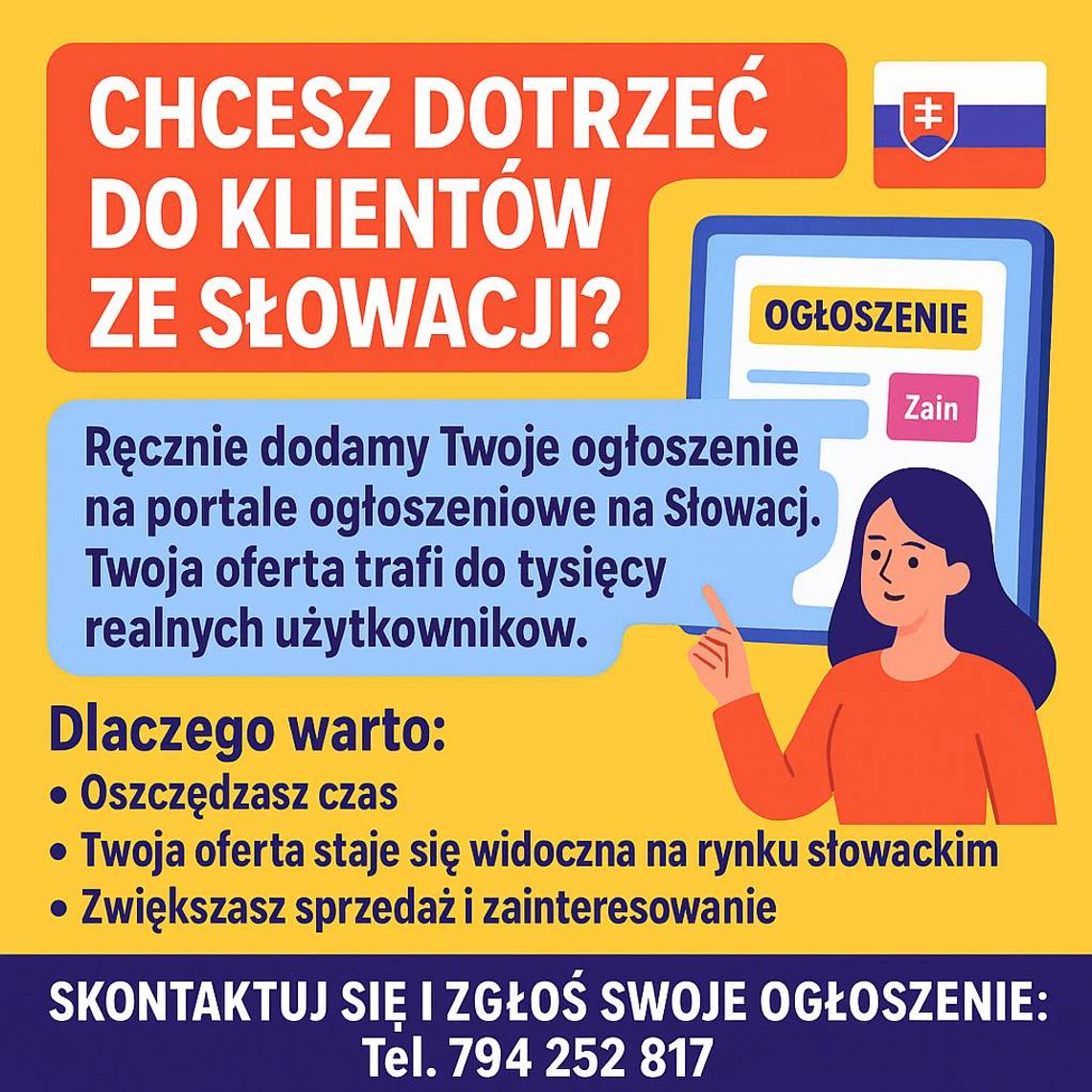 ogłoszenia na Słowacji - publikacja ogłoszeń Słowacja