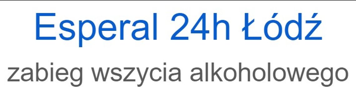 Esperal24h - Łódź - implantacja wszywek alkoholowych